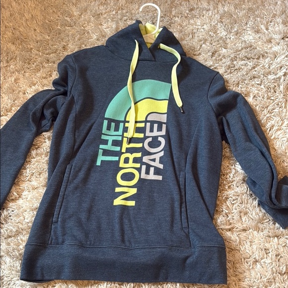 The North Face Tops - The North Face Hoodie - Blue and Yellow